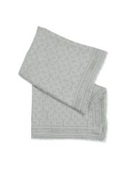 Calvin Klein Chusta Monogram Jacquard K60K608779 Szary. Szare chusty damskie Calvin Klein, bez wzorów, z materiału. Za 289.99 zł.