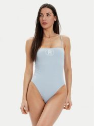 Tommy Hilfiger Strój kąpielowy UW0UW05393 Błękitny. Niebieskie stroje jednoczęściowe Tommy Hilfiger, bez wzorów, z syntetyku. Za 299.99 zł.