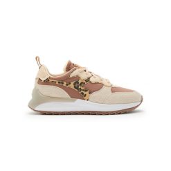 Sneakersy damskie DIADORA JOLLY ANIMALIER. Brązowe obuwie sportowe damskie Diadora, bez zapięcia, trekkingowe. Za 199.99 zł.
