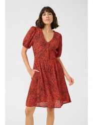 Kaffe Sukienka w kolorze czerwono-czarnym rozmiar: 46. Czerwone sukienki damskie Kaffe, bez wzorów, z wiskozy, bez ramiączek. Za 165.99 zł.