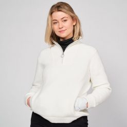 Sweter do golfa damski Inesis MW500 wiatroszczelny. Niebieskie golfy damskie INESIS, m, bez wzorów, z bawełny, bez ramiączek. Za 199.99 zł.