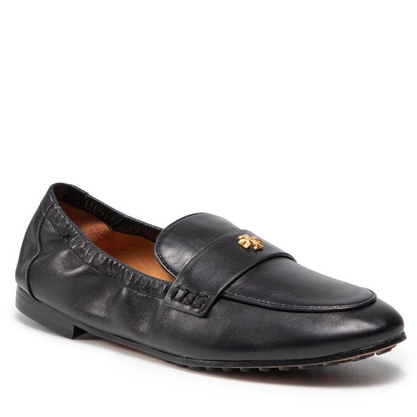 Lordsy Tory Burch. Czarne półbuty damskie Tory Burch, bez wzorów, bez obcasa, bez zapięcia. Za 1,649.00 zł.