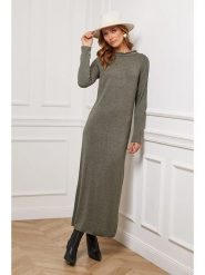 Joséfine Sukienka dzianinowa "Analog" w kolorze khaki rozmiar: XL. Brązowe sukienki damskie Joséfine, bez wzorów, z dzianiny, bez ramiączek. Za 130.99 zł.