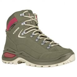 Buty trekkingowe damskie Lowa Renegade Evo Mid Gtx. Zielone obuwie trekkingowe damskie Lowa, z materiału, bez zapięcia. Za 1,067.00 zł.