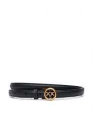 PINKO Pasek Damski Thin Belt H1 AI 25-26 PLT01 105481 A0F1 Czarny. Czarne paski damskie Pinko, bez wzorów, ze skóry. Za 429.99 zł.