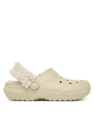 Crocs Klapki Classic Fleece Lined Clog Quartz 211396 Beżowy. Brązowe klapki damskie Crocs, bez wzorów, z tworzywa sztucznego, bez obcasa, bez zapięcia. Za 259.99 zł.