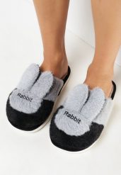 Czarne Futrzane Kapcie Królik Harash. Czarne kapcie damskie Born2be, z futra. Za 34.99 zł.