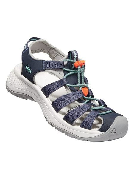 Keen Sandały "Astoria West" w kolorze szarym do wody rozmiar: 37. Szare sandały damskie Keen, bez wzorów, z gumy, bez obcasa, na płaskiej podeszwie, bez zapięcia. Za 143.90 zł.