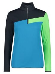 CMP Bluza polarowa w kolorze niebiesko-antracytowo-zielonym rozmiar: 36. Czarne bluzy damskie CMP, bez wzorów, z materiału, bez kaptura. Za 130.99 zł.