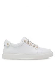 Eva Minge Sneakersy NOEMIE-035-18 Biały. Białe obuwie sportowe damskie Eva Minge, ze skóry, bez zapięcia. Za 199.99 zł.
