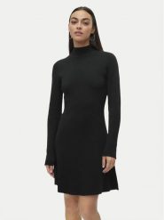 Vero Moda Sukienka dzianinowa Gold 10311379 Czarny Regular Fit. Czarne sukienki damskie Vero Moda, bez wzorów, z dzianiny, bez ramiączek. Za 239.99 zł.