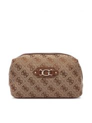 Guess Kosmetyczka PW7586 P6490 Brązowy. Brązowe kosmetyczki damskie Guess, z materiału, bez dodatków. Za 214.99 zł.
