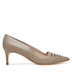 Czółenka Pollini. Brązowe czółenka damskie Pollini, bez wzorów, bez obcasa. Za 1,389.00 zł.