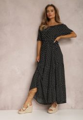 Czarna Sukienka Kaliphanthe. Czarne sukienki damskie Renee, bez wzorów, z materiału, bez ramiączek. W wyprzedaży za 47.99 zł.