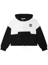 DKNY Bluza D35S95 S Czarny Regular Fit. Czarne bluzy dziewczęce DKNY, bez wzorów, z bawełny, bez ramiączek, bez kaptura. Za 349.99 zł.