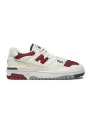 New Balance Skórzane sneakersy "BB550" w kolorze biało-czerwonym rozmiar: 42. Białe obuwie sportowe damskie New Balance, z materiału, bez zapięcia. Za 355.78 zł.