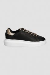 JUST CAVALLI Czarne skórzane sneakersy FONDO URSA DIS. 1. Czarne obuwie sportowe damskie Just Cavalli, bez zapięcia. W wyprzedaży za 389.99 zł.
