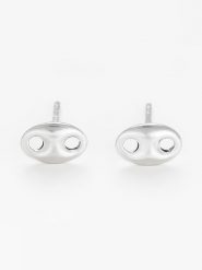 DIAMANTA Złote kolczyki-wkrętki "Petit Grain de Café" rozmiar: onesize. Szare kolczyki damskie DIAMANTA, złote. Za 155.45 zł.