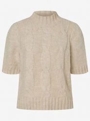 More & More Sweter w kolorze kremowym rozmiar: 42. Brązowe swetry klasyczne damskie More & More, z wełny, bez kołnierzyka. Za 100.99 zł.