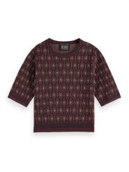 Scotch & Soda Sweter w kolorze bordowym rozmiar: XL. Czerwone swetry klasyczne damskie Scotch & Soda, xl, bez kołnierzyka. Za 175.67 zł.