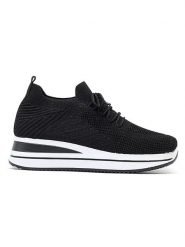 Sixth Sens Sneakersy w kolorze czarnym na koturnie rozmiar: 40. Czarne obuwie sportowe damskie Sixth Sens, z materiału, bez zapięcia. Za 136.13 zł.