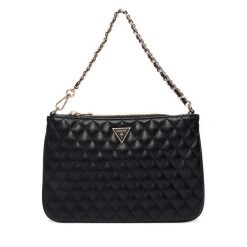 Torebka Guess. Czarne torebki klasyczne damskie Guess, bez dodatków. Za 269.99 zł.