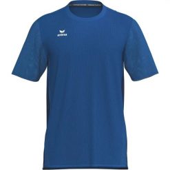 T-shirt Erima T&f Wings Function w kolorze niebieskim. Niebieskie t-shirty damskie Erima, bez wzorów, ze skóry, bez kołnierzyka. Za 216.50 zł.