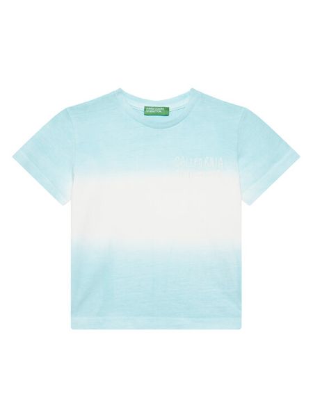 United Colors Of Benetton T-Shirt 3NPDG10J5 Niebieski Regular Fit. Niebieskie t-shirty i koszulki chłopięce United Colors Of Benetton, bez wzorów, z bawełny, bez kołnierzyka, bez ramiączek. Za 39.99 zł.
