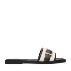 Klapki Beverly Hills Polo Club. Czarne klapki damskie Beverly Hills Polo Club, bez wzorów, bez obcasa, bez zapięcia. Za 139.99 zł.