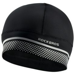ROCKBROS Czapka Rowerowa Zimowa z Ochroną Uszu i Wiatroszczelna. Czarne czapki damskie ROCKBROS, na jesień, bez wzorów, z polaru. Za 75.72 zł.