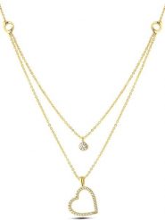 Atelier MIU Pozłacany naszyjnik z zawieszkami - dł. 45 cm rozmiar: onesize. Żółte naszyjniki damskie atelier MIU, z cyrkonią, pozłacane. Za 41.45 zł.