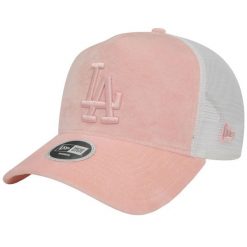 Czapka z daszkiem damska Wmns LA Dodgers Velour Trucker Cap. Czerwone czapki z daszkiem damskie New Era, na lato, bez wzorów, z materiału. Za 149.99 zł.
