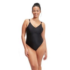 Speedo Damski modelujący kostium kąpielowy z wbudowanym biustonoszem, UK 44. Czarne stroje jednoczęściowe Speedo, bez wzorów. Za 279.25 zł.