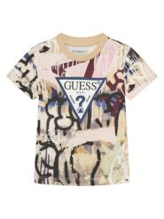 Guess T-Shirt N5YI04 K8HM4 Kolorowy Regular Fit. T-shirty i koszulki chłopięce Guess, z aplikacjami, z bawełny, bez kołnierzyka, bez ramiączek. Za 69.99 zł.