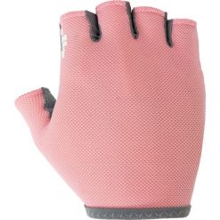 Rękawiczki rowerowe RRU001 - łososiowy. Czerwone rękawiczki damskie 4F, z materiału. W wyprzedaży za 34.99 zł.
