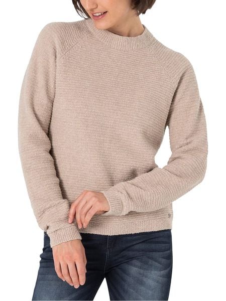 Timezone Sweter w kolorze beżowym rozmiar: M. Brązowe swetry klasyczne damskie Timezone, m, bez kołnierzyka. Za 135.49 zł.