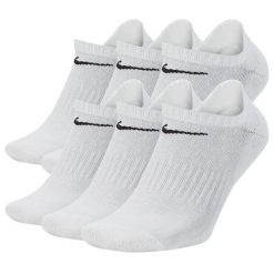 Skarpetki treningowe Nike Everyday Cushioned SX7675-100 6 pack niskie. Białe skarpetki damskie Nike, bez wzorów. Za 74.90 zł.