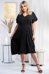 Sukienka wieczorowa elegancka z wiązaniem na plecach JANETTE czarna. Czarne sukienki damskie KARKO, bez wzorów, z elastanu, eleganckie, bez ramiączek. Za 189.50 zł.
