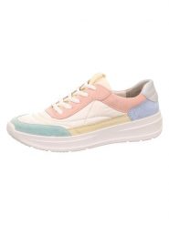 Legero Skórzane sneakersy "Sprinter" w kolorze kremowo-jasnoróżowo-zielonym rozmiar: 41,5. Brązowe obuwie sportowe damskie Legero, bez zapięcia. Za 245.38 zł.