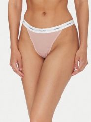 Calvin Klein Underwear Komplet 3 par stringów LV00QD5308 Różowy. Czerwone komplety bielizny Calvin Klein Underwear, bez wzorów, z bawełny. Za 119.99 zł.