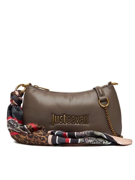 Just Cavalli Torebka 79RA4BD7 ZS748 Brązowy. Brązowe torebki wieczorowe damskie Just Cavalli, bez wzorów, ze skóry, bez dodatków. Za 419.99 zł.