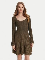 STAUD Sukienka dzianinowa Raquel R25R2116LX Zielony Slim Fit. Zielone sukienki damskie STAUD, bez wzorów, z dzianiny, bez ramiączek. Za 1,259.00 zł.