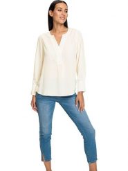Heine Bluzka w kolorze kremowym rozmiar: 36. Brązowe bluzki damskie Heine, bez wzorów, bez kołnierzyka, bez ramiączek. Za 47.82 zł.