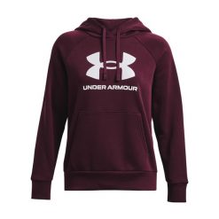 Bluza treningowa damska Under Armour Rival Fleece Big Logo. Czerwone bluzy damskie Under Armour, xl, bez wzorów, bez kaptura. Za 109.99 zł.