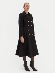 Rinascimento Płaszcz przejściowy CFC0126730003 Czarny Regular Fit. Czarne płaszcze damskie Rinascimento, xs, bez wzorów, z syntetyku, bez kaptura. Za 1,059.00 zł.