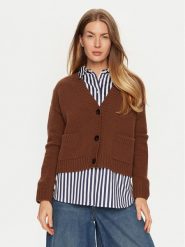 Weekend Max Mara Kardigan Arad 2425346042 Brązowy Relaxed Fit. Brązowe kardigany damskie Weekend Max Mara, xl, bez wzorów, z wełny. Za 759.99 zł.