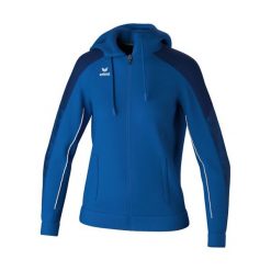 Damska bluza dresowa z kapturem Erima Evo Star. Niebieskie bluzy damskie Erima, bez wzorów, z dresówki, z kapturem. Za 263.00 zł.