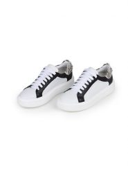 Anna Morellini Skórzane sneakersy "Antilina" w kolorze biało-czarnym rozmiar: 39. Białe obuwie sportowe damskie Anna Morellini, bez zapięcia. Za 360.17 zł.