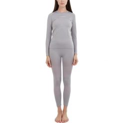 Komplet bielizny termoaktywnej dla kobiet Bezszwowy. Szare komplety bielizny FUNDANGO, bez wzorów. Za 199.90 zł.