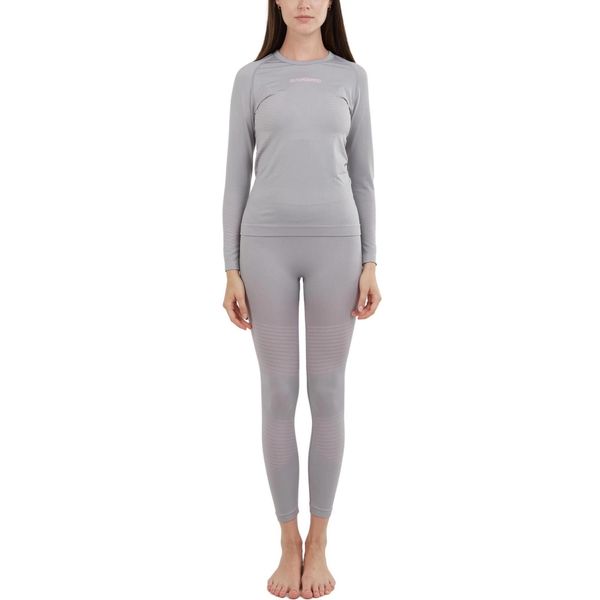 Komplet bielizny termoaktywnej dla kobiet Bezszwowy. Szare komplety bielizny FUNDANGO, bez wzorów. Za 199.90 zł.